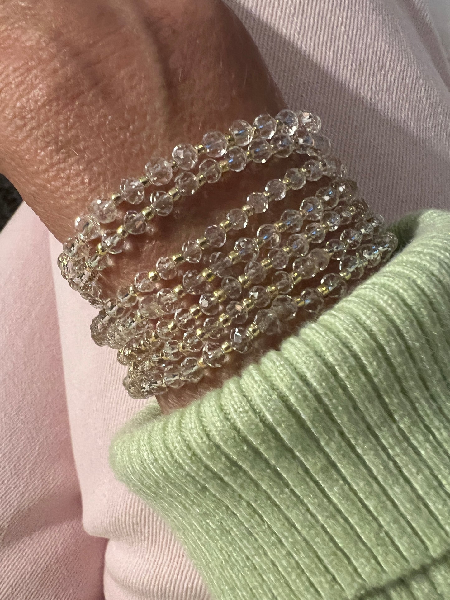 Crystal Gold Fill Ball Bracelets
