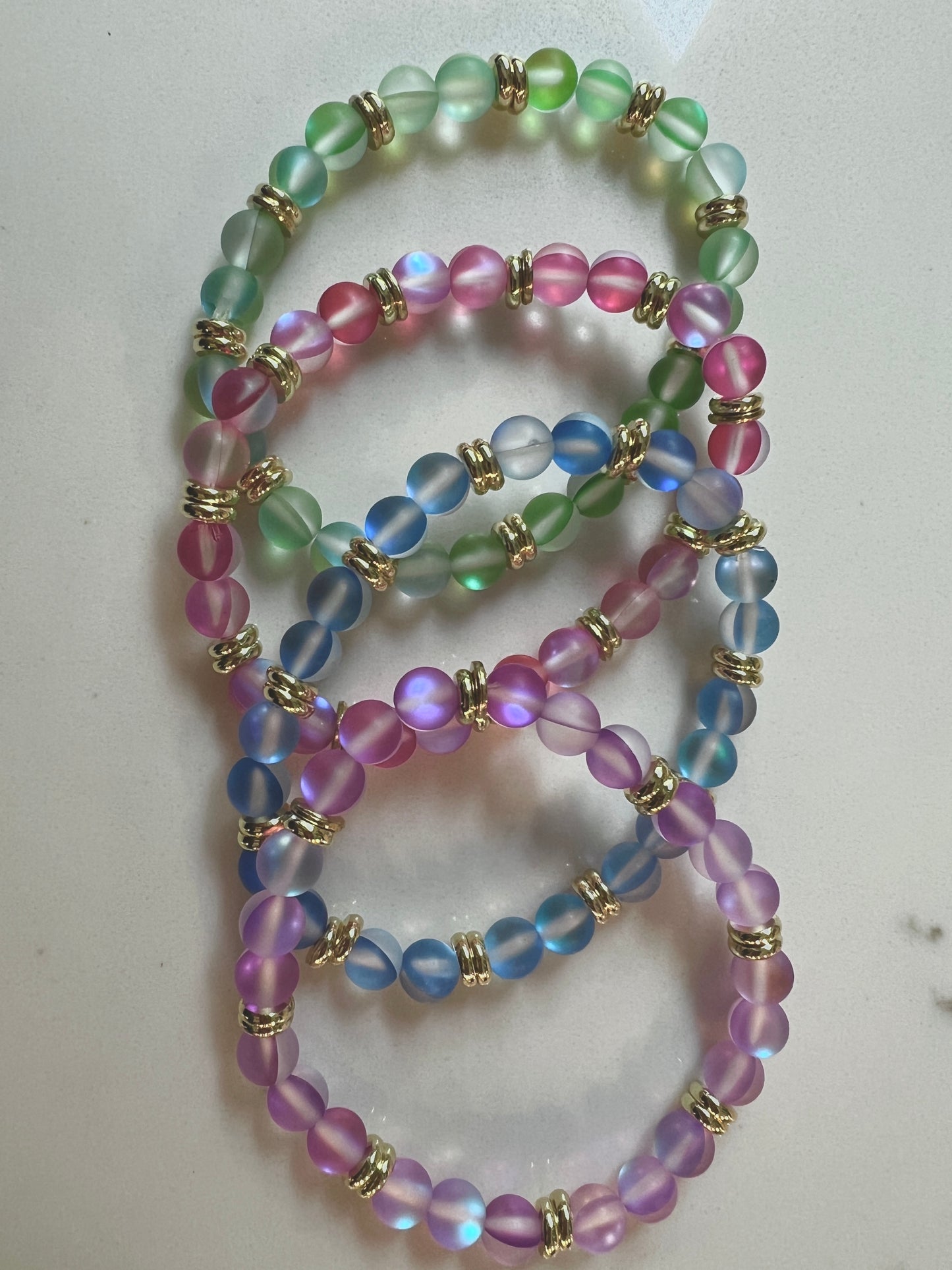 Frosted Bead Gold Fill Bracelets