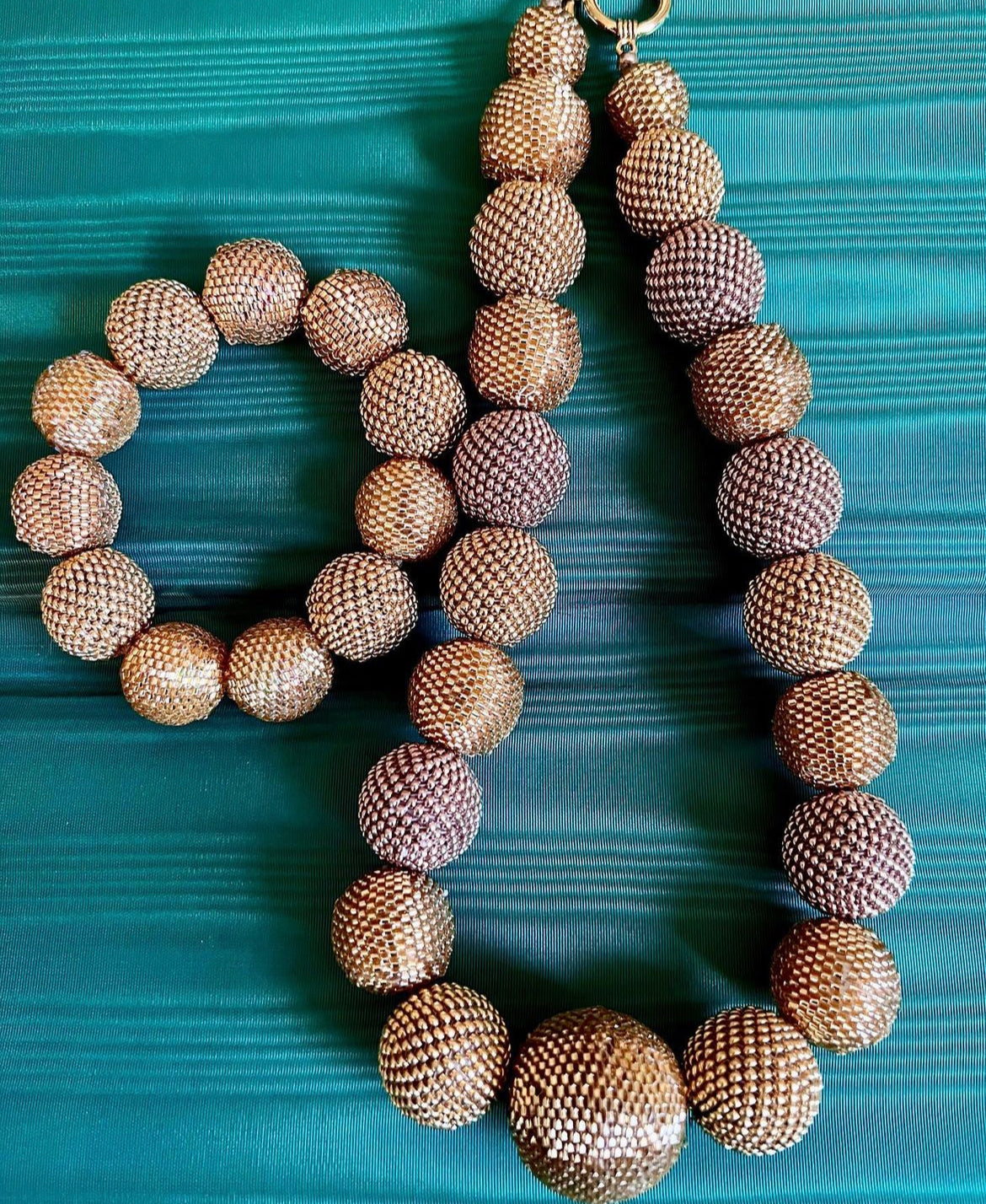 Beaded Ball Necklaces & Earrings