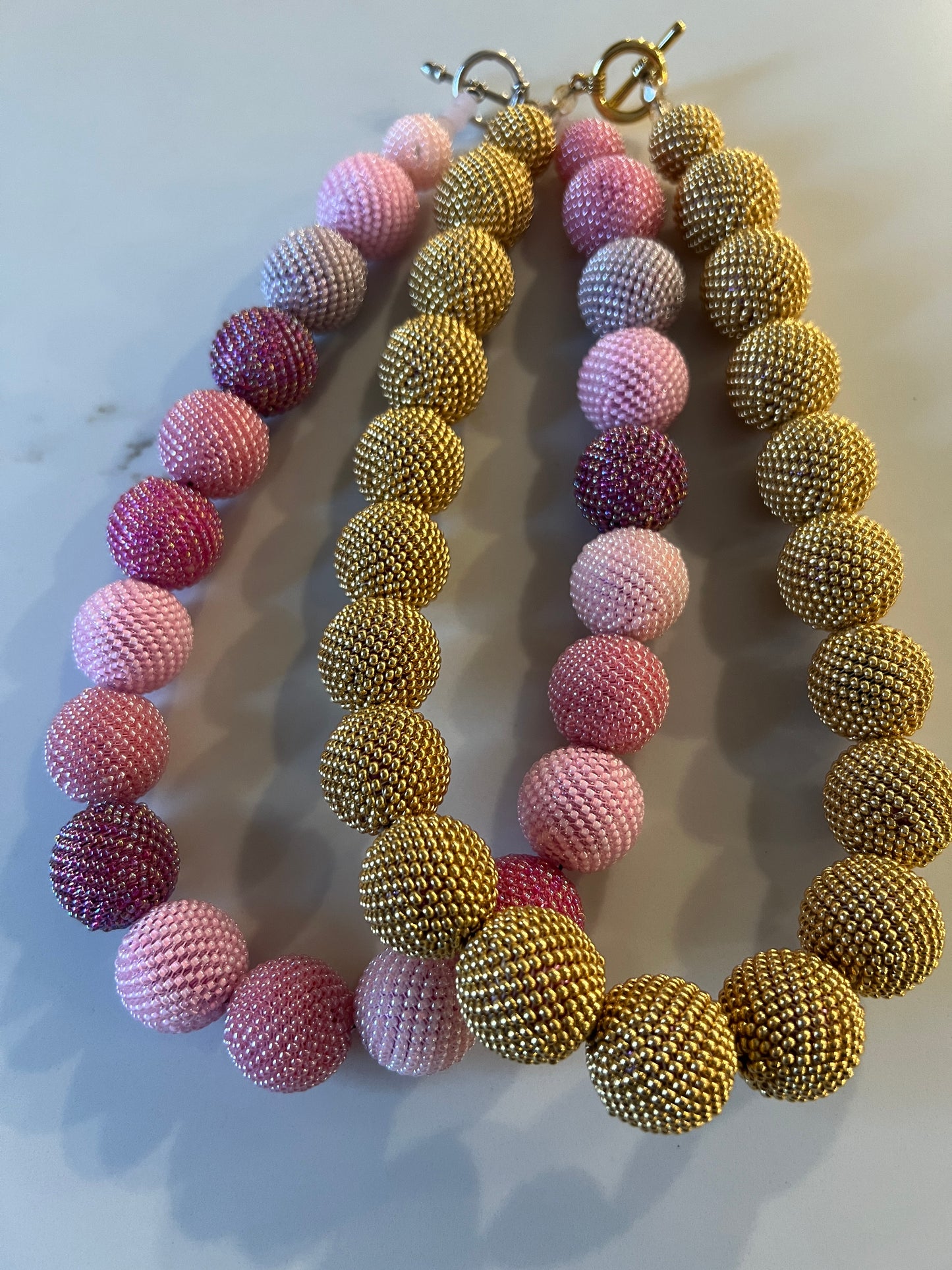 Beaded Ball Necklaces & Earrings