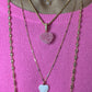 Necklaces in Pink Heart , Mother of Pearl & Quartz