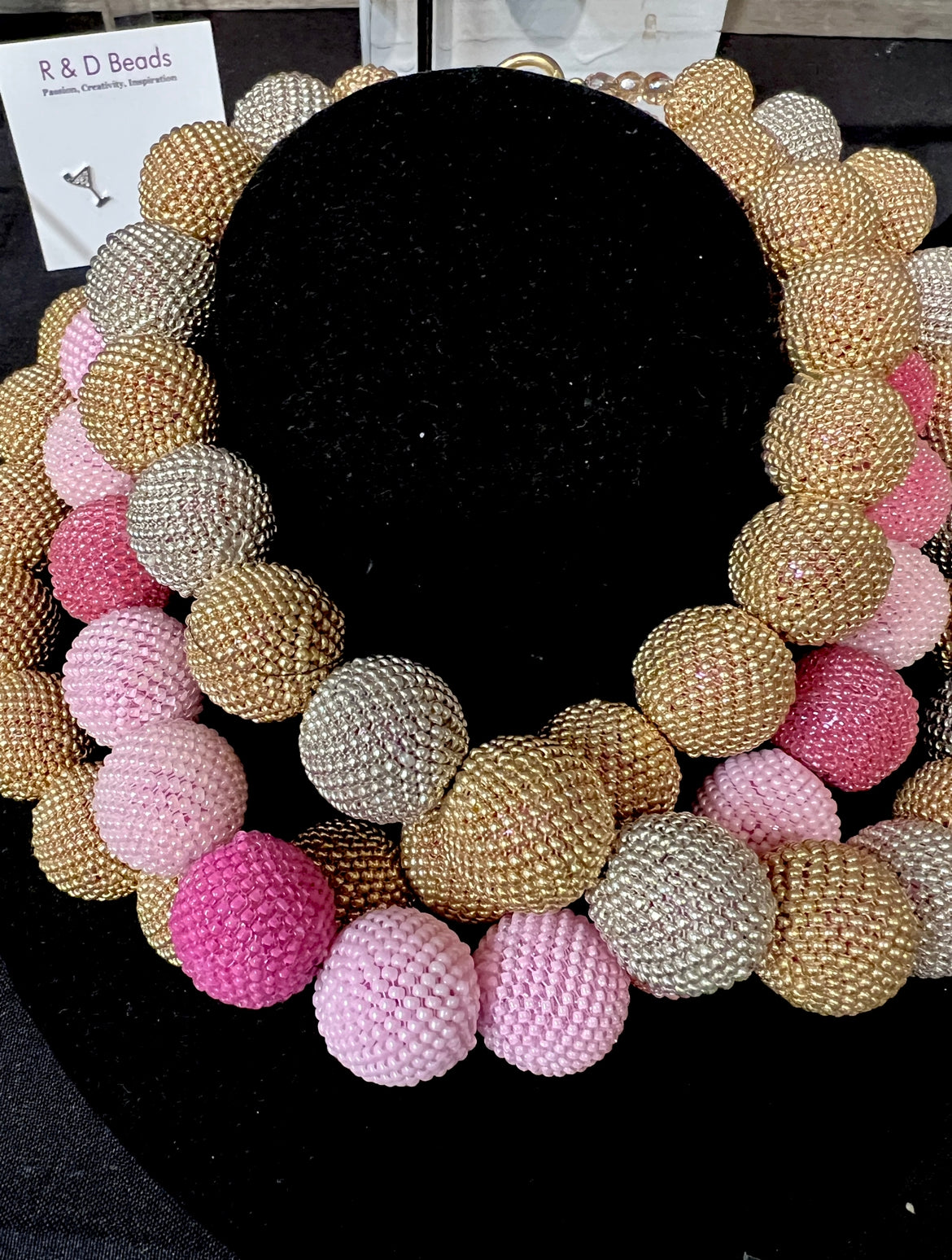 Beaded Ball Necklaces & Earrings