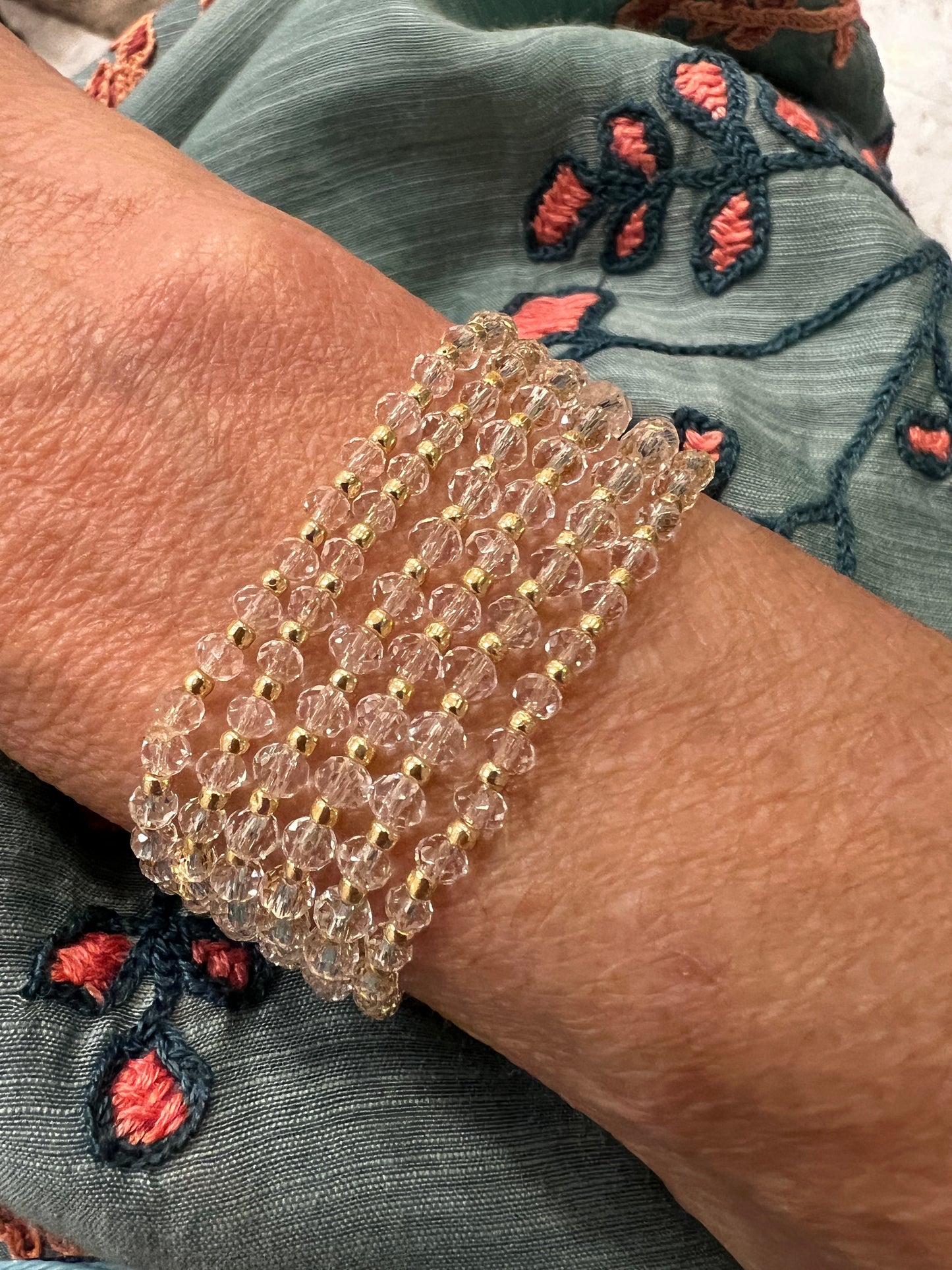 Crystal Gold Fill Ball Bracelets