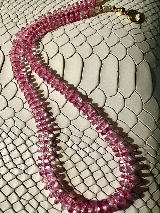 16 inch Pink Quartz Necklace