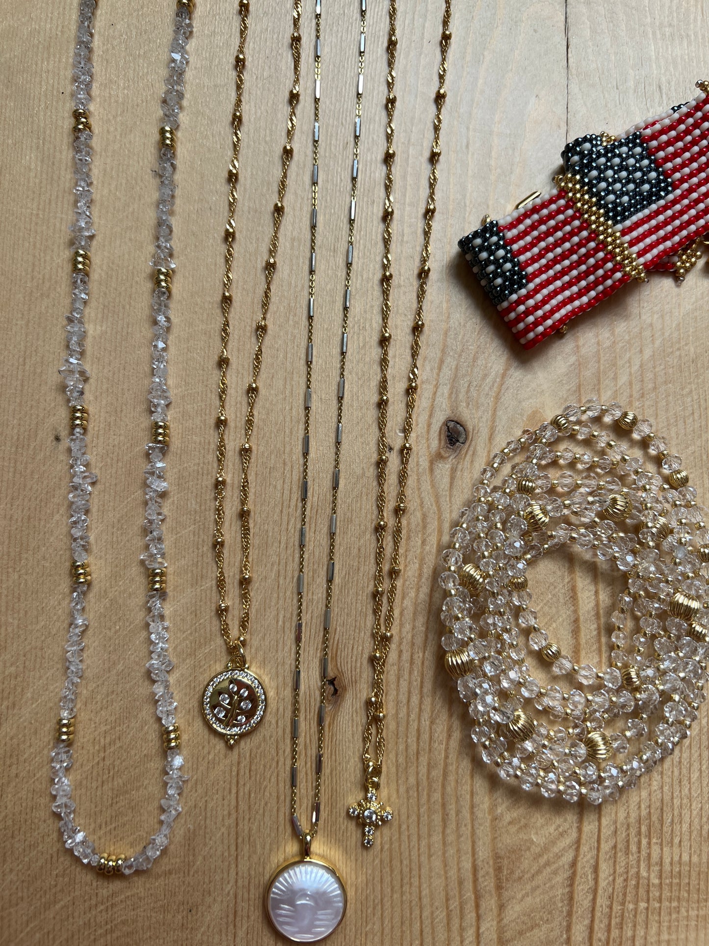 Crystal Gold Fill Ball Bracelets
