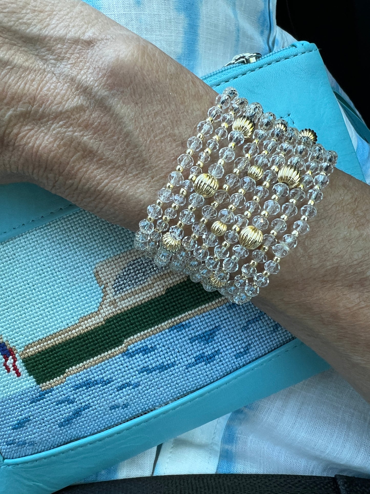 Crystal Gold Fill Ball Bracelets