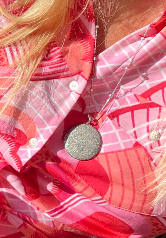 Circle Diamond Pendant Necklace