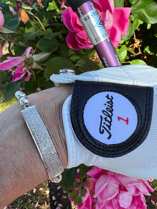 Diamond Bar Bead Bracelet