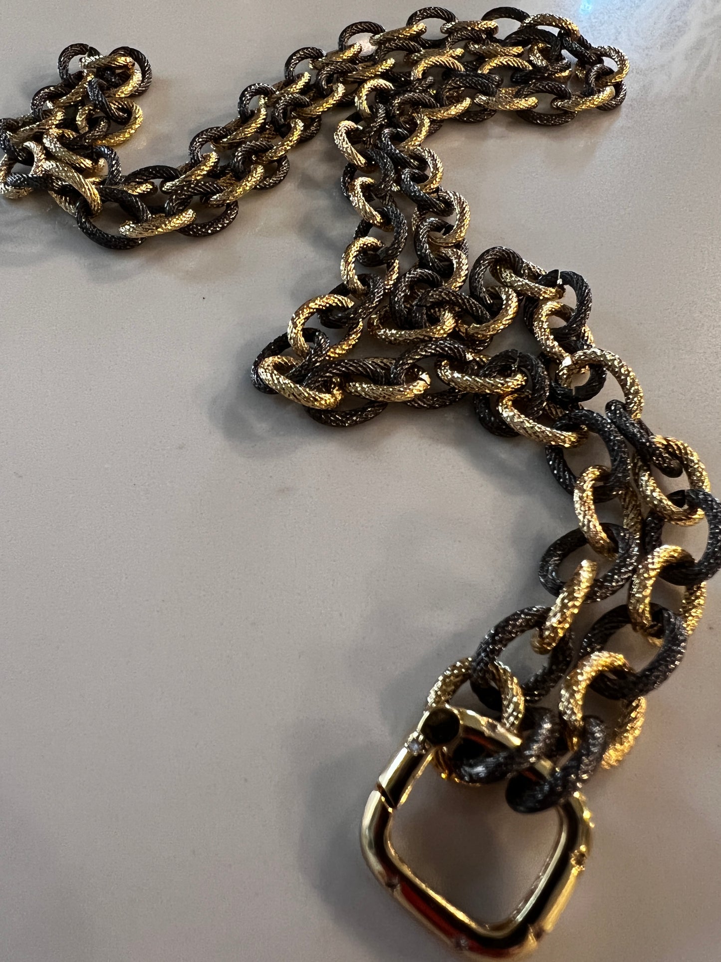 Black Gold Chain Necklace