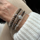 Wood Bead Diamond Bracelets