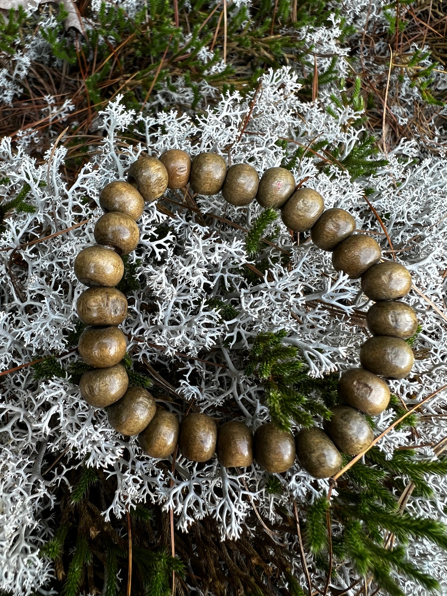 Wood Bead Diamond Bracelets