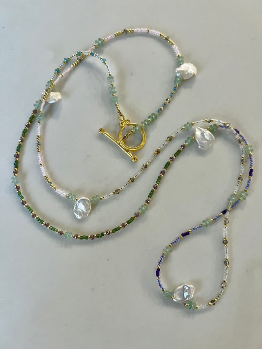 Pearl Seed Bead Necklace