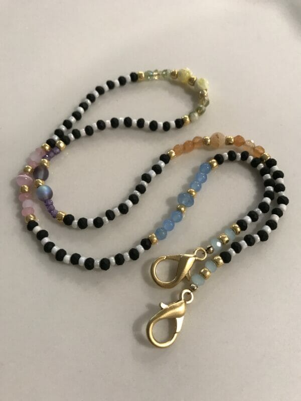 Colorful Hand Beaded Face Mask Chain/Necklace