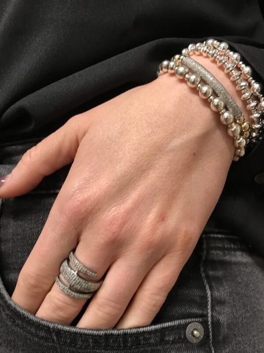 Diamond Gold Fill Bead Bracelet