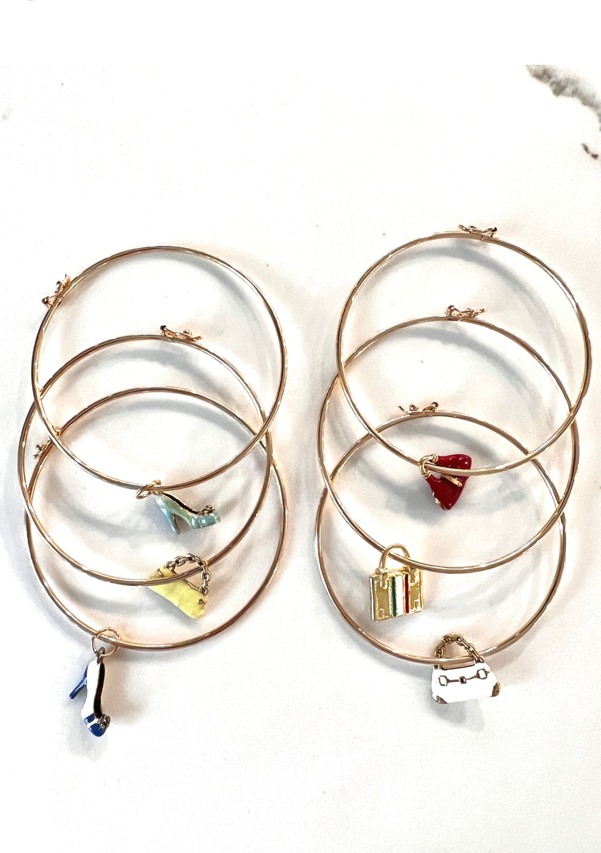 Gold Fill Charm Bangles