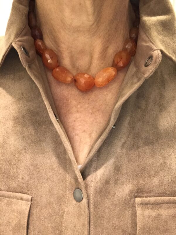Carnelian Hand Beaded Necklace