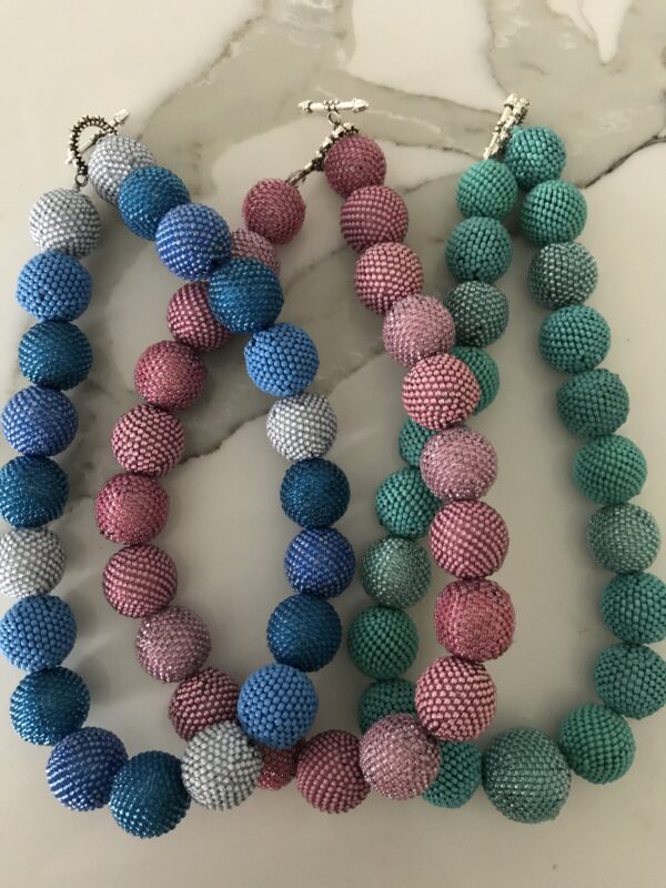 Colored Hand Bead Necklaces