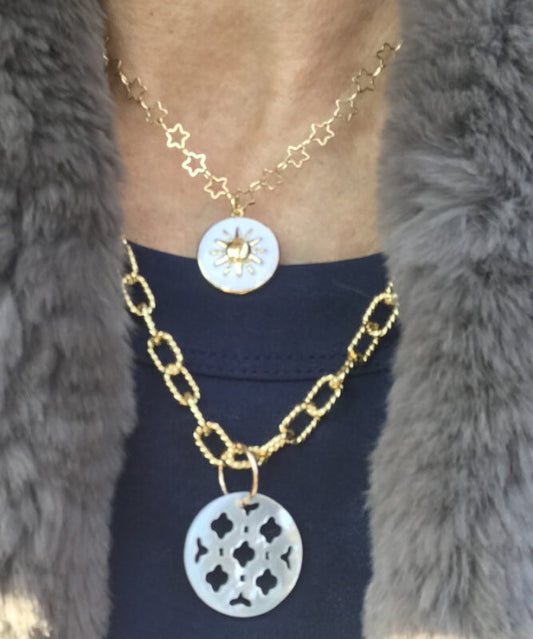 Pearl Filagree Pendant Necklace