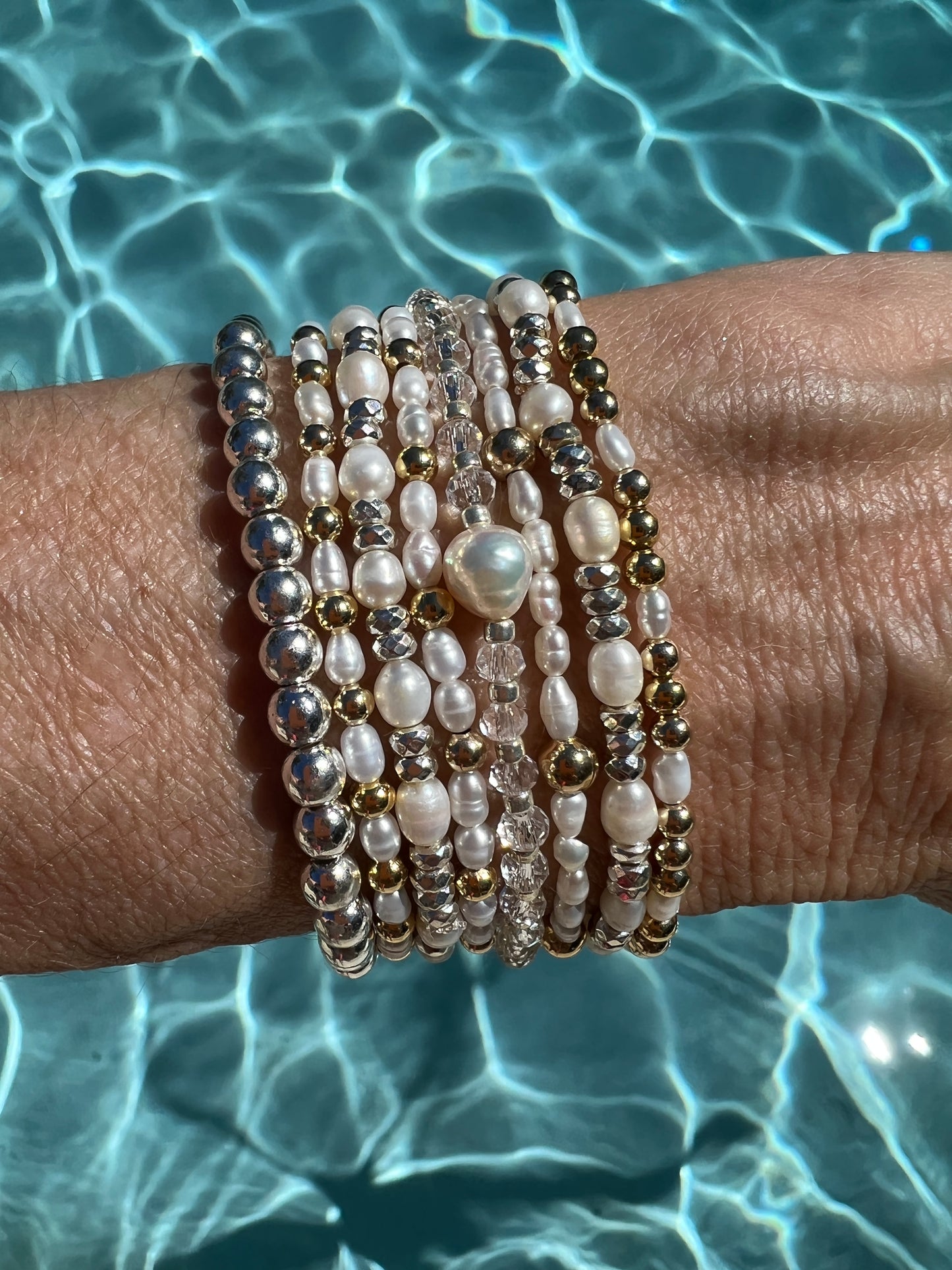 Pearl Gold Fill Bracelets