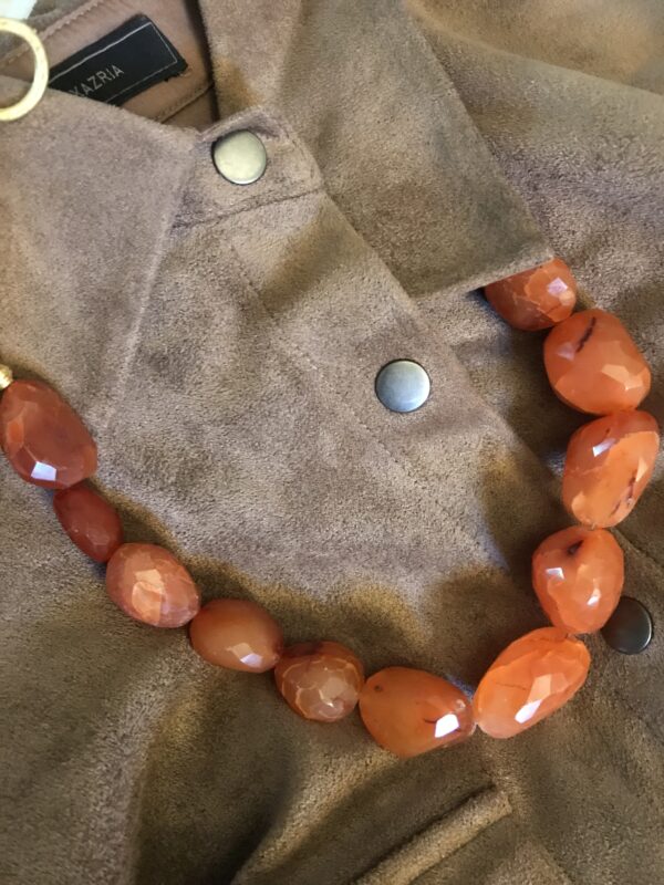 Carnelian Hand Beaded Necklace