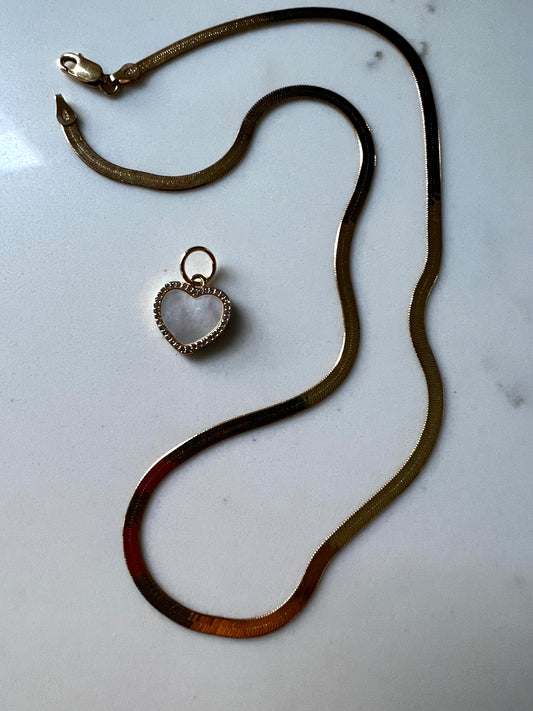 Mother of Pearl Heart Necklace