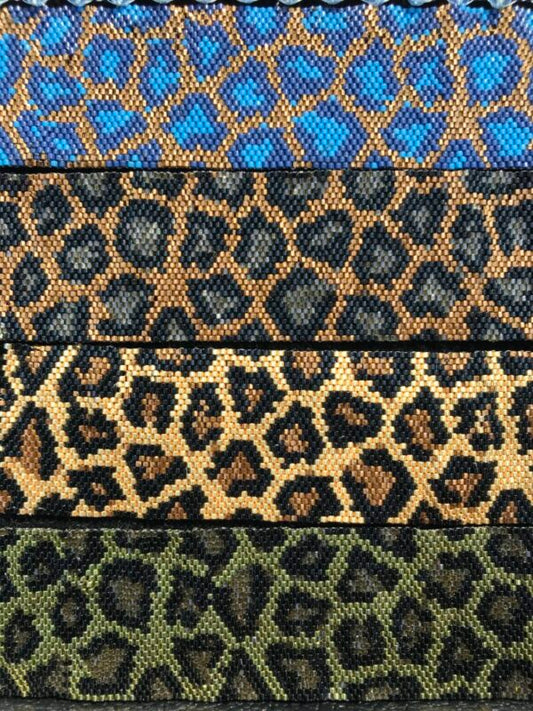 Leopard Hand Beaded Cuff Bracelet