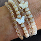 Butterfly Mother Of Pearl Hand Beaded Bracelets