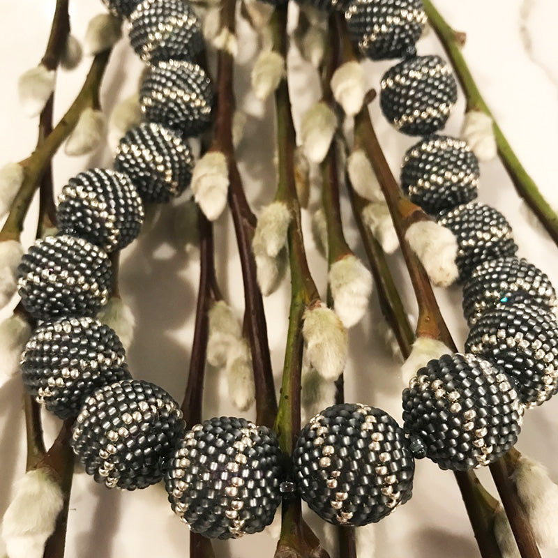 Black and White Bead Necklace