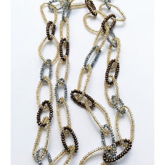 Chic Chain Link Beaded Necklace
