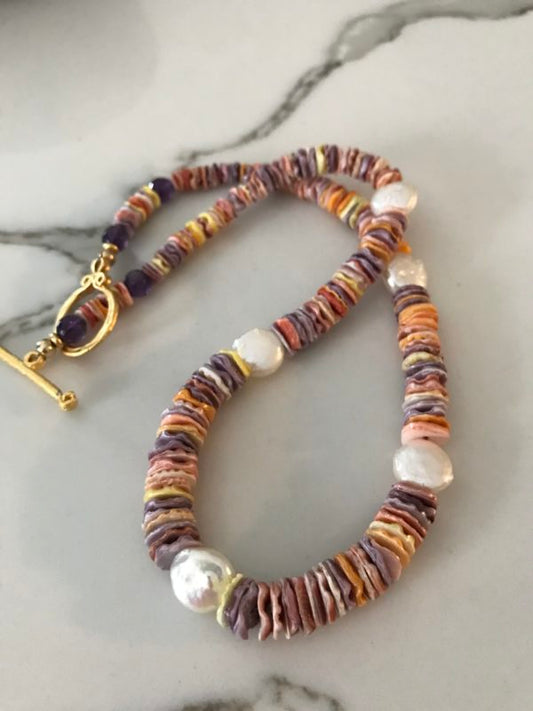 Fresh Water Pearl Shell Necklace