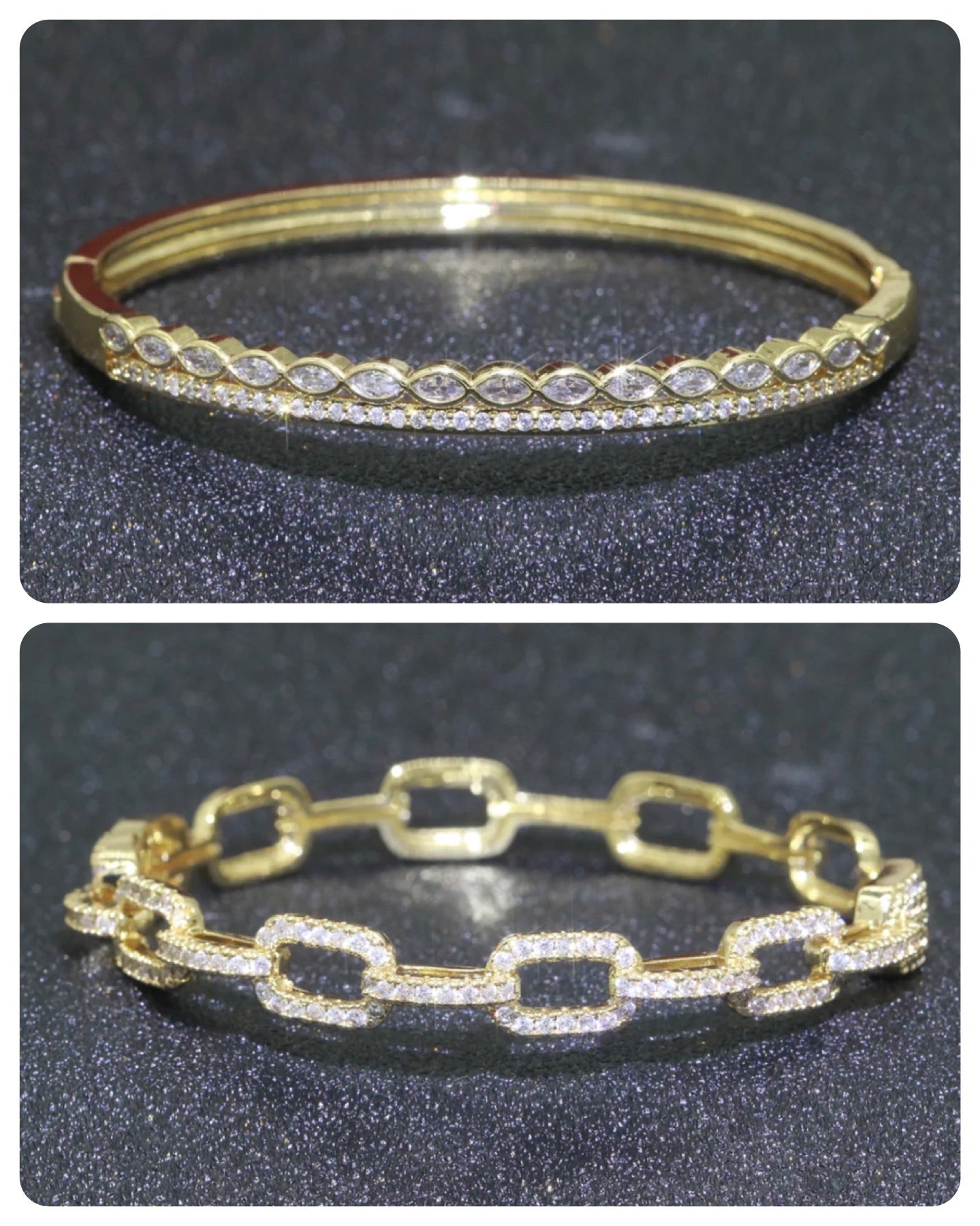 CZ Gold Fill Bangles