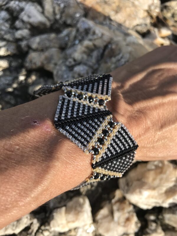 Geometric Hand Beaded Bracelets