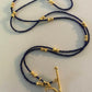 Black, Pearl, Gold Hand Beaded Necklaces