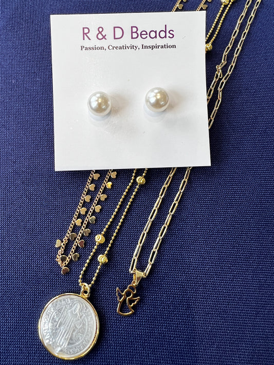 Gold Fill/Sterling Silver Angel Necklace