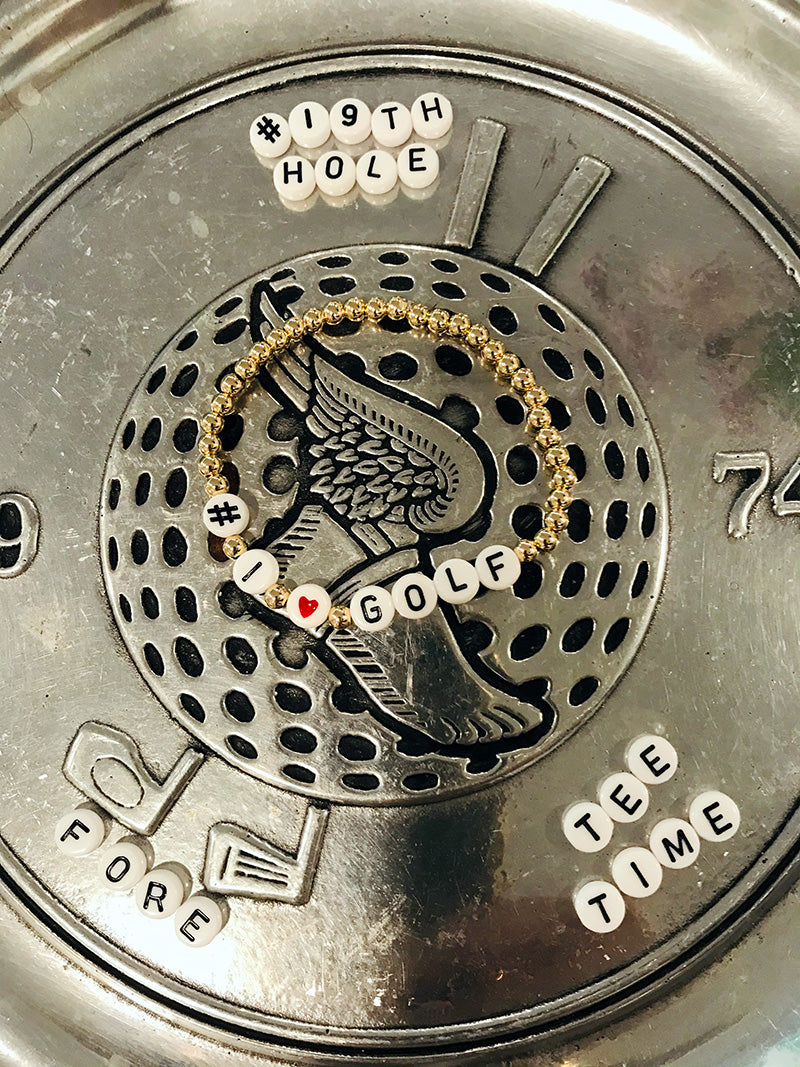 Golf Hand Beaded Bracelet