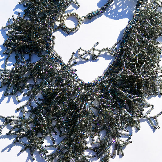 Blue Miyuki Beaded Necklace