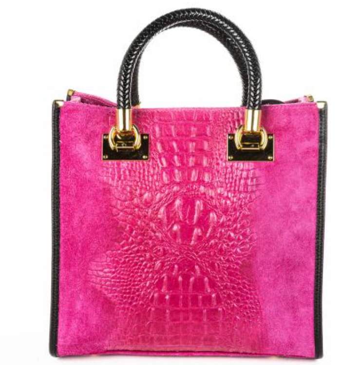 Large Faux Fur Leather Bag