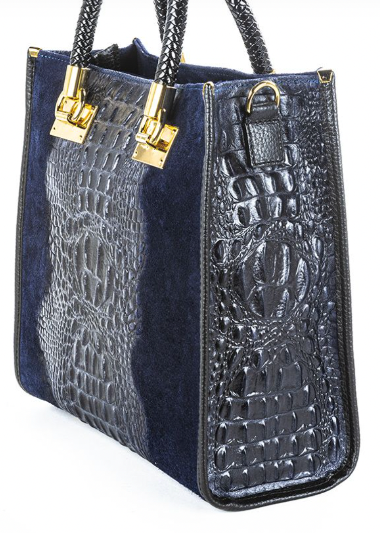 Large Faux Fur Leather Bag