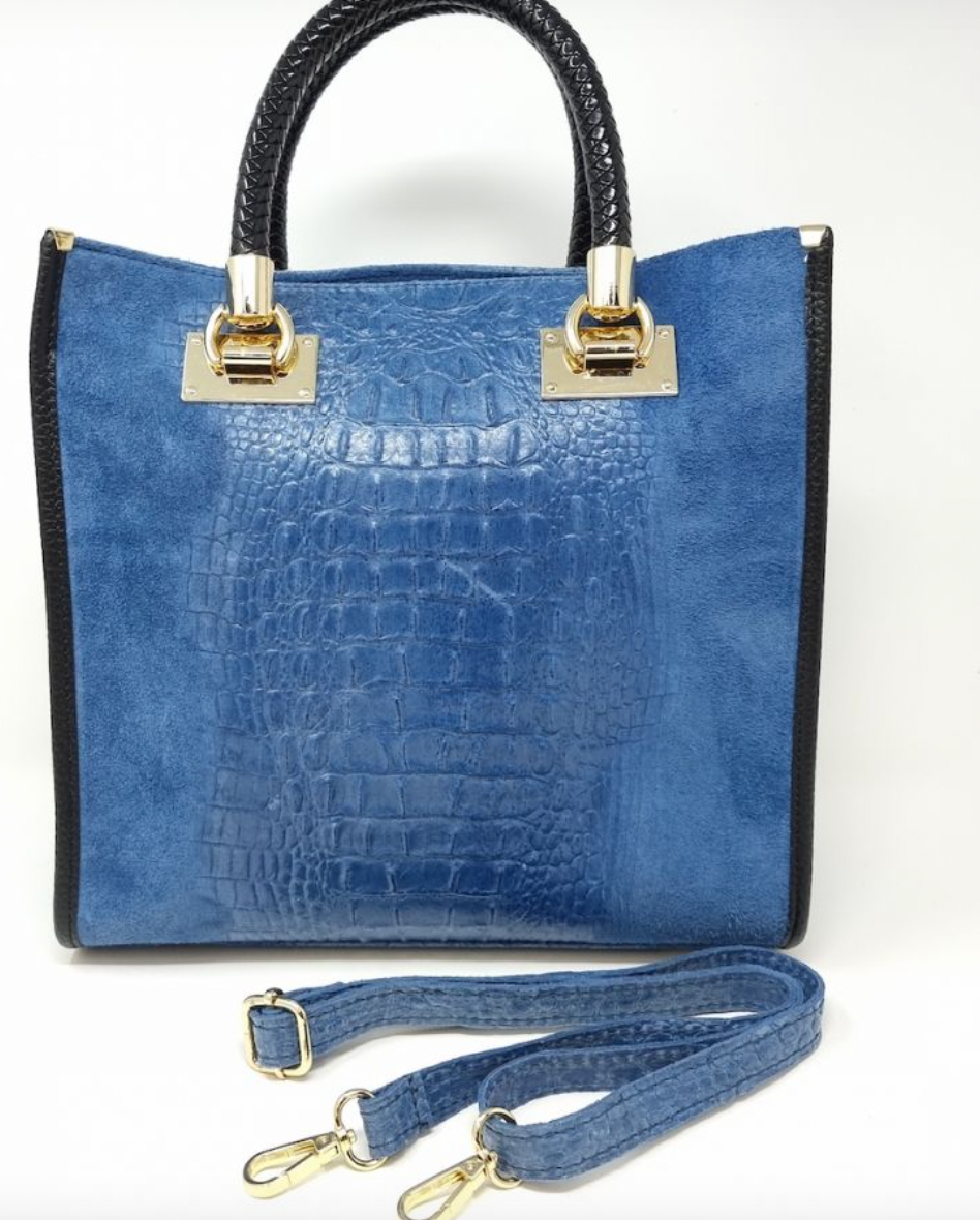 Large Faux Fur Leather Bag