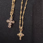 CZ Cross Gold Fill Necklace