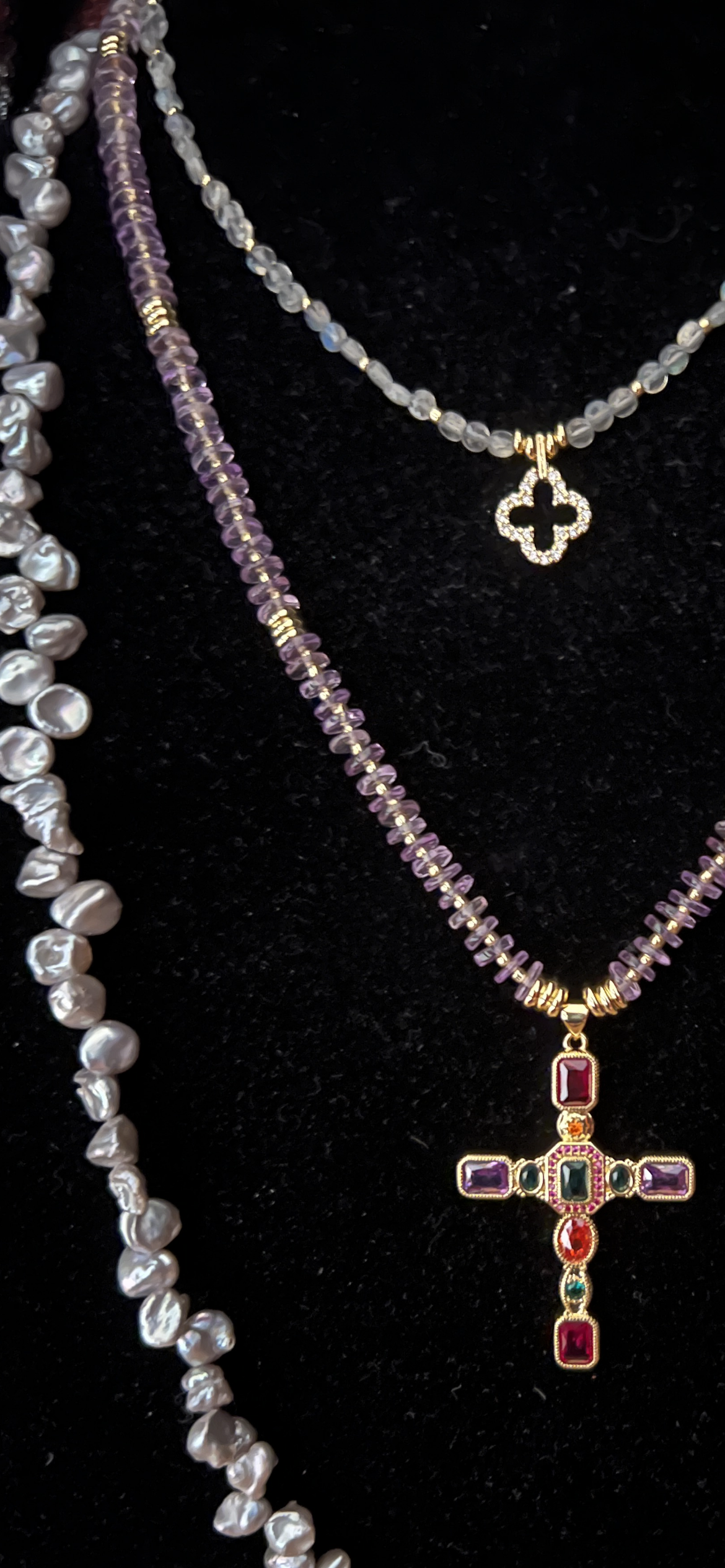 Amethyst Cross Necklace