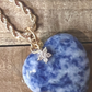 Lapis Gold Fill Heart Necklace
