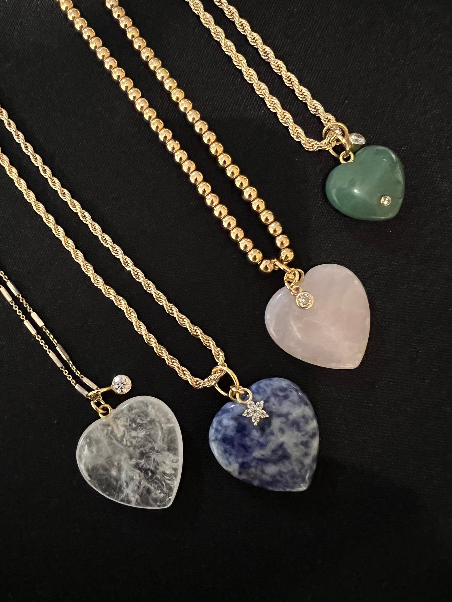 Lapis Gold Fill Heart Necklace