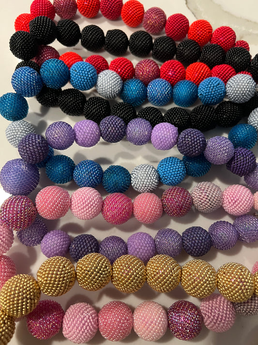 Beaded Ball Necklaces & Earrings