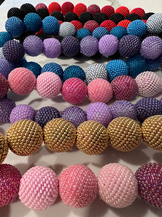 Colorful Beaded Ball Necklaces