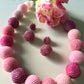 Beaded Ball Necklaces & Earrings