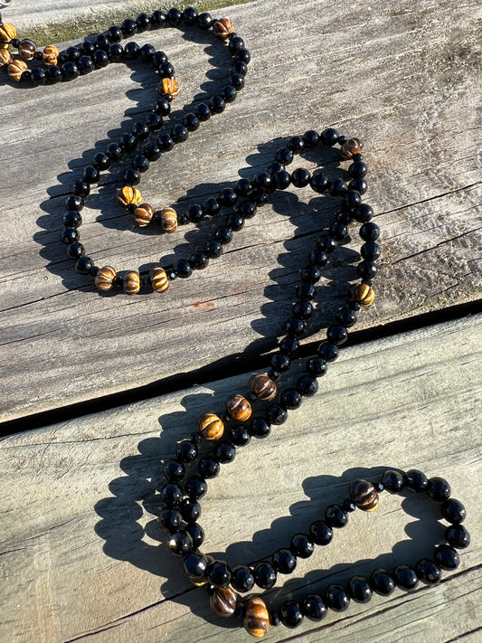 Black Onxy Tiger Eye Necklace