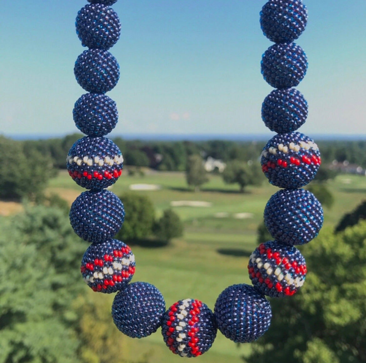 Colorful Beaded Ball Necklaces