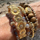 Gold Filled Flower Cuff Bracelet