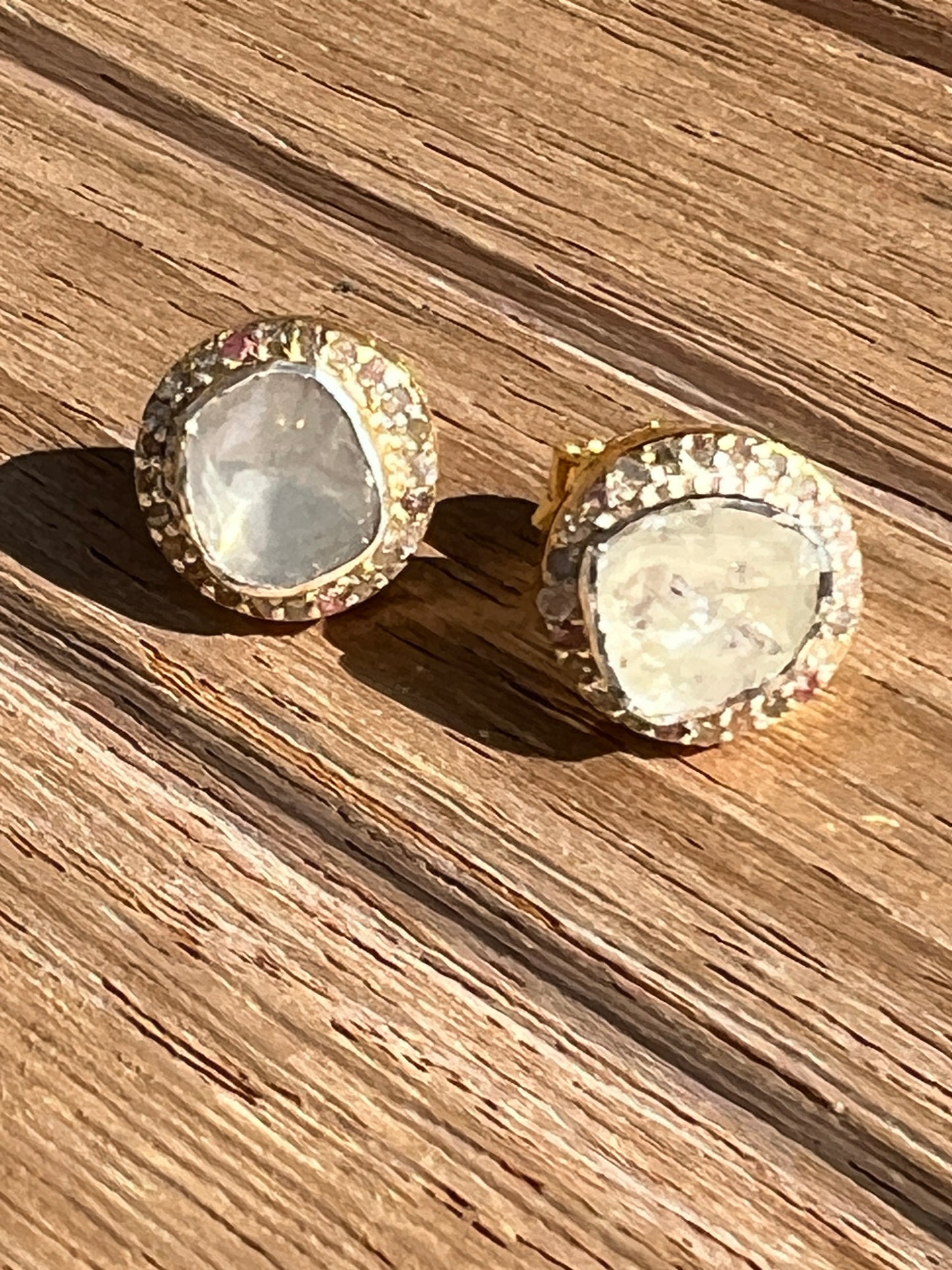 Sliced Diamond Earrings